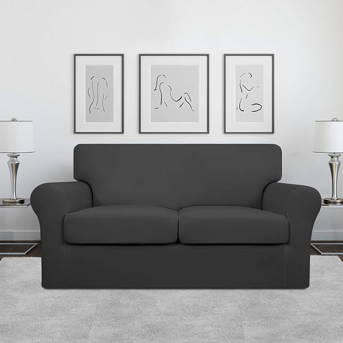 Easy-Going 3 Pieces Stretch Soft Couch Cover - Image 2