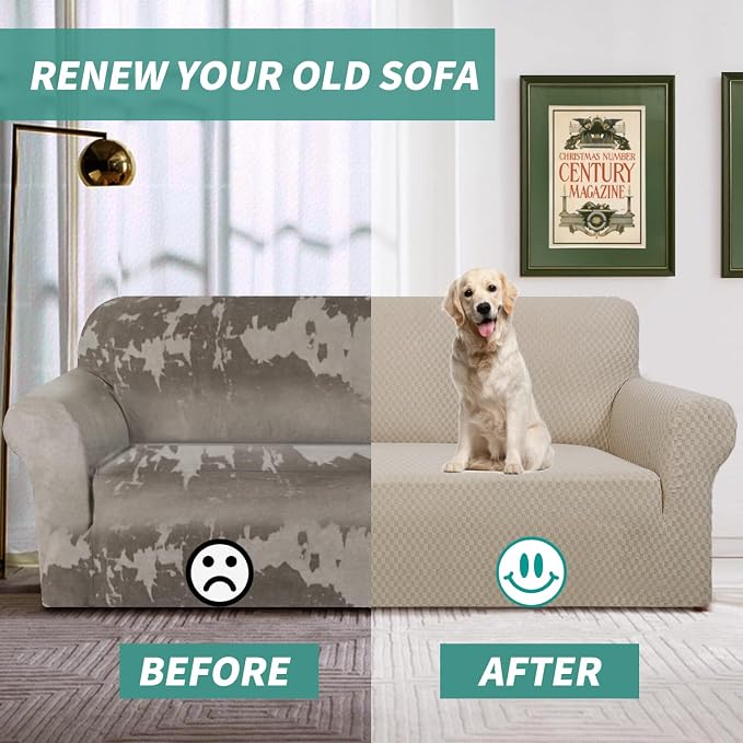 YEMYHOM Couch Cover Latest Jacquard Design High Stretch Sofa Chair Covers - Image 7