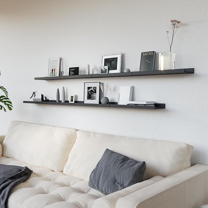 RICHER HOUSE Floating Wall Mounted Shelves, Kitchen Decor Storage - Image 4