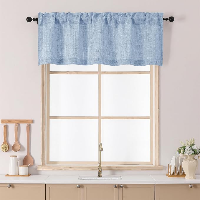 Chyhomenyc Denim Blue Valance for Windows by Chyhomenyc