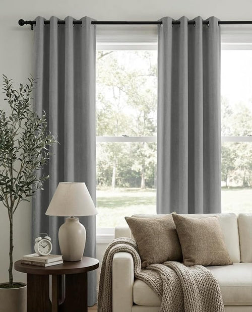 100% Blackout Shield Linen Blackout Curtains - Image 2