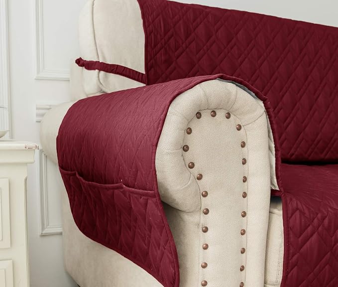 Ameritex Couch Sofa Slipcover 100% Waterproof Nonslip Quilted Furniture - Image 3