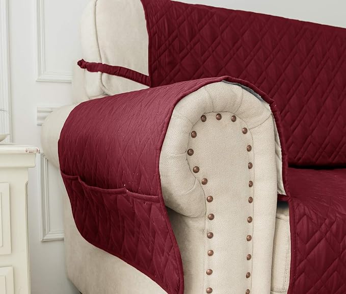 Ameritex Couch Sofa Slipcover 100% Waterproof Nonslip Quilted Furniture - Image 3