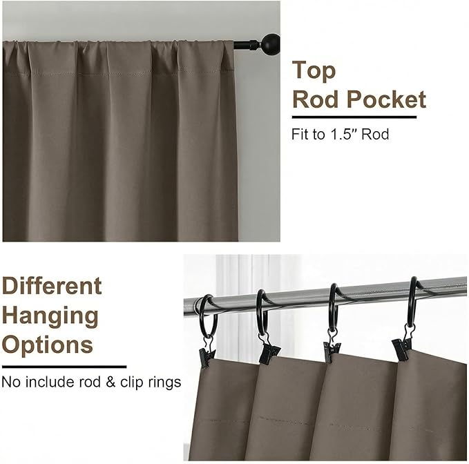 Simplebrand Latte Blackout Curtains - Image 4