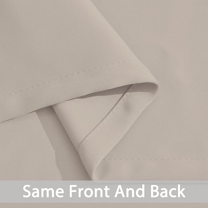 Yakamok Room Darkening Natural Blackout Curtains Thermal Insulated Grommet - Image 6