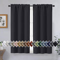 OVZME Black Short Blackout Curtains by OVZME