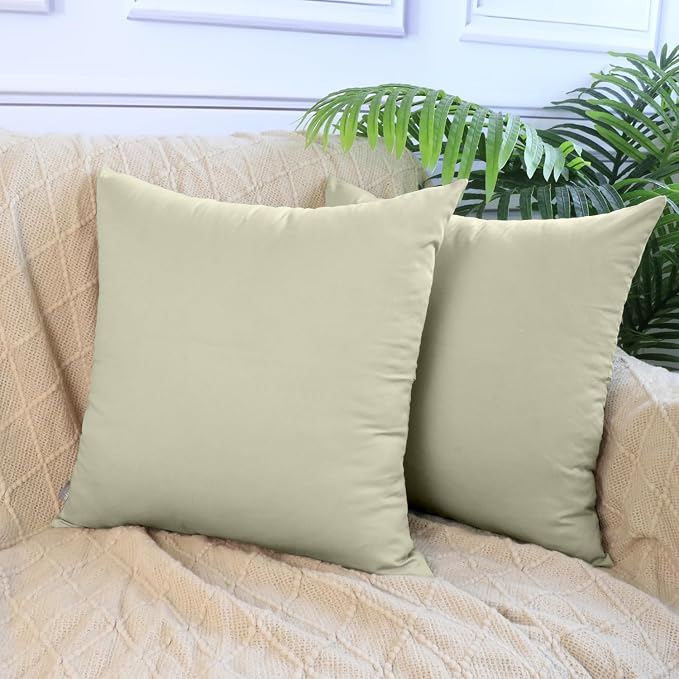 Thmyo 4-Pack 100% Cotton Comfortable Solid Decorative Throw Pillow Case Square - Image 2
