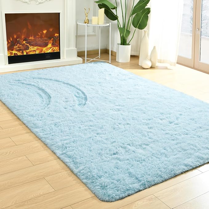 Merelax Soft Modern Indoor Shaggy Area Rug by Merelax