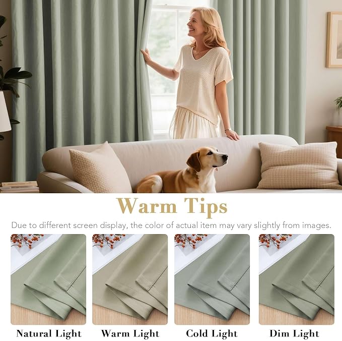H.VERSAILTEX Blackout Curtains for Bedroom Thermal Insulated Room Darkening - Image 5