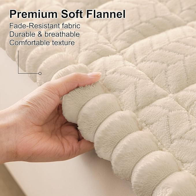 Smiry Non Slip Couch Covers for Dogs, Fuzzy Pet Couch Covers for 2-3 Cushion - Image 4