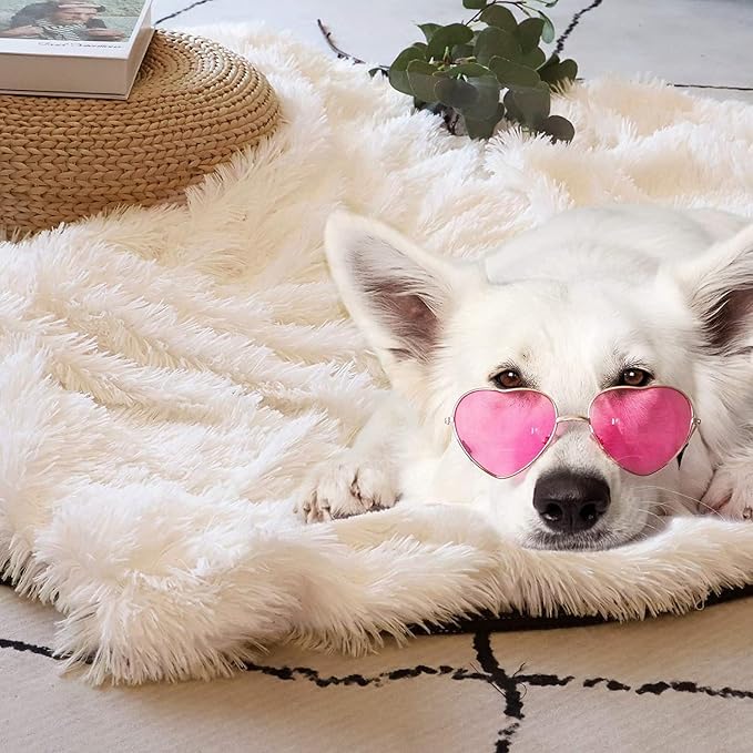 Tuddrom Decorative Extra Soft Faux Fur Blanket Queen Size 80"x90", Solid - Image 6