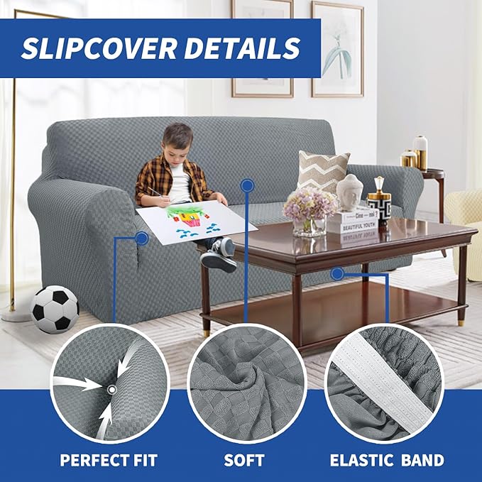 YEMYHOM Couch Cover Latest Jacquard Design High Stretch Sofa Covers - Image 4