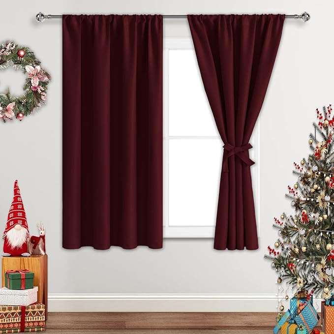 JIUZHEN Christmas Blackout Curtains by JIUZHEN