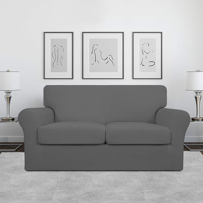 Easy-Going 3 Pieces Stretch Soft Couch Cover - Image 2