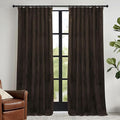 RYB HOME Brown Velvet Curtains 63 inches by RYBHOME