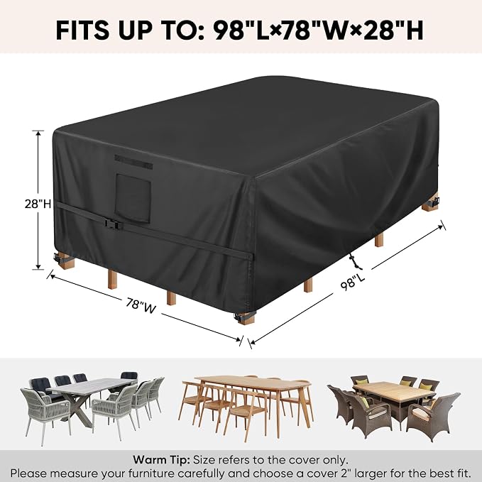 BALEINE Patio Furniture Covers, Outdoor Furniture Covers Waterproof, Heavy Duty - Image 2