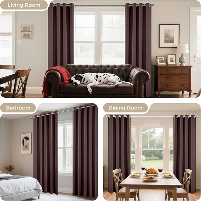 Joydeco Blackout Curtains 45 Inch Length 2 Panels Set, Thermal Insulated Long - Image 6
