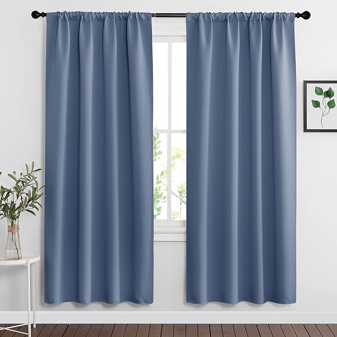 RYB HOME Blackout Curtains for Bedroom Living Room 72 inches Long, Thermal by RYBHOME
