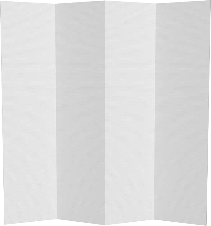 6 ft. Tall White Temporary Cardboard Folding Screen by RedLantern