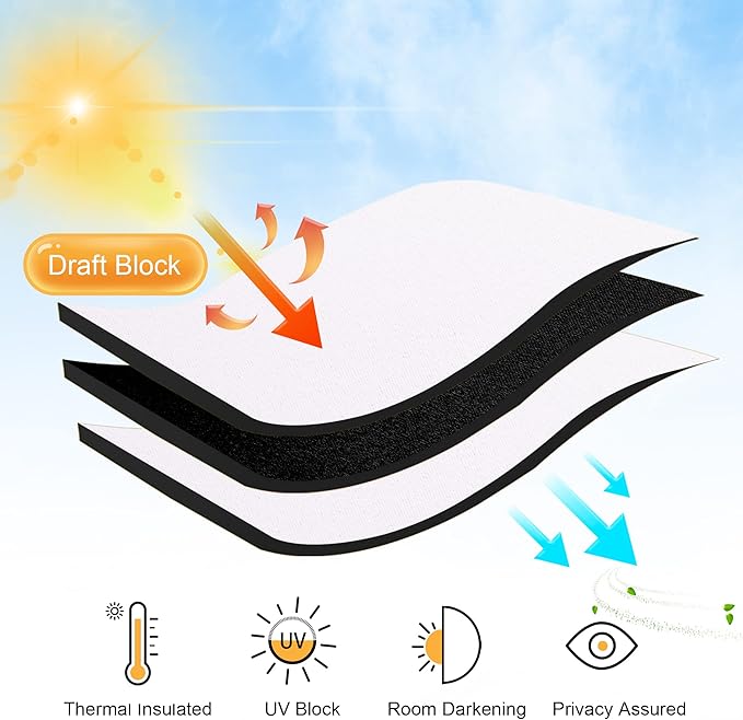 RYB HOME RV Curtains for Camper Windows, Mini Small Thermal Insulated Sunlight - Image 4