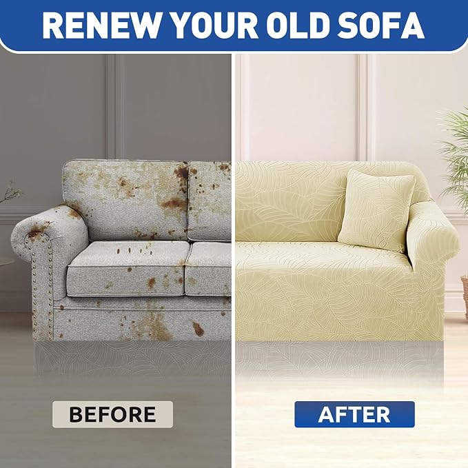YEMYHOM Couch Cover Latest Jacquard Design High Stretch Extra Large Sofa Covers - Image 8