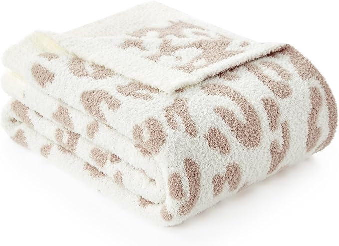 Snuggle Sac Ultra Soft Beige Leopard Blanket Twin Size - Image 7
