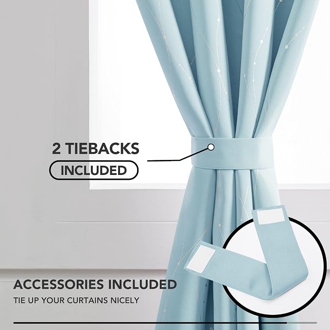 Deconovo Blackout Curtains, Thermal Insulated Soundproof Grommet Drapes - Image 4