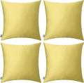Thmyo 4-Pack 100% Cotton Comfortable Solid Decorative Throw Pillow Case Square by Thmyo