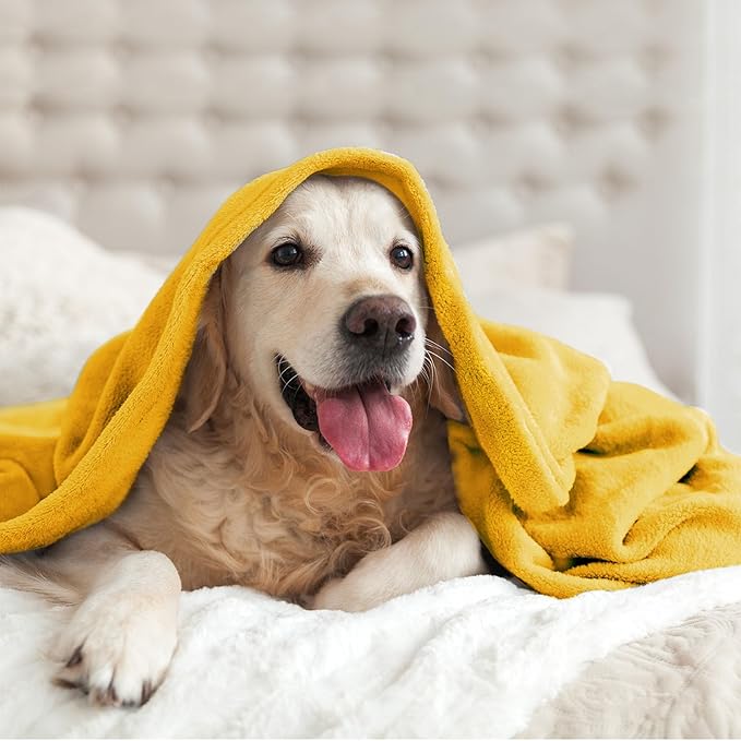 BEDELITE Fleece Blanket Twin Size Yellow Throw Blanket - Image 7