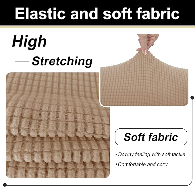 U-NICE HOME 4 Pieces Stretch Couch Cover Sofa Cover Washable Sofa Slipcover - Image 6