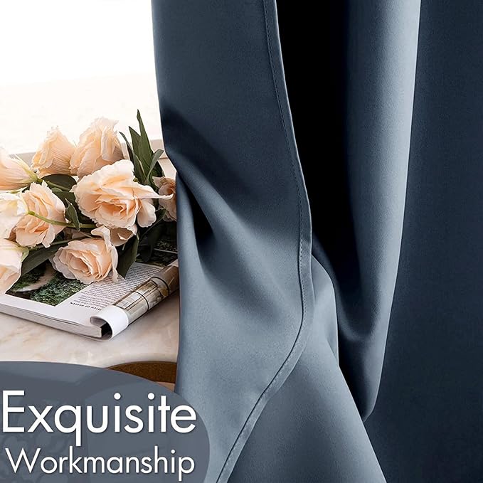 MIULEE Blackout Room Darkening Curtains Thermal Insulated Black Out Drapes - Image 5