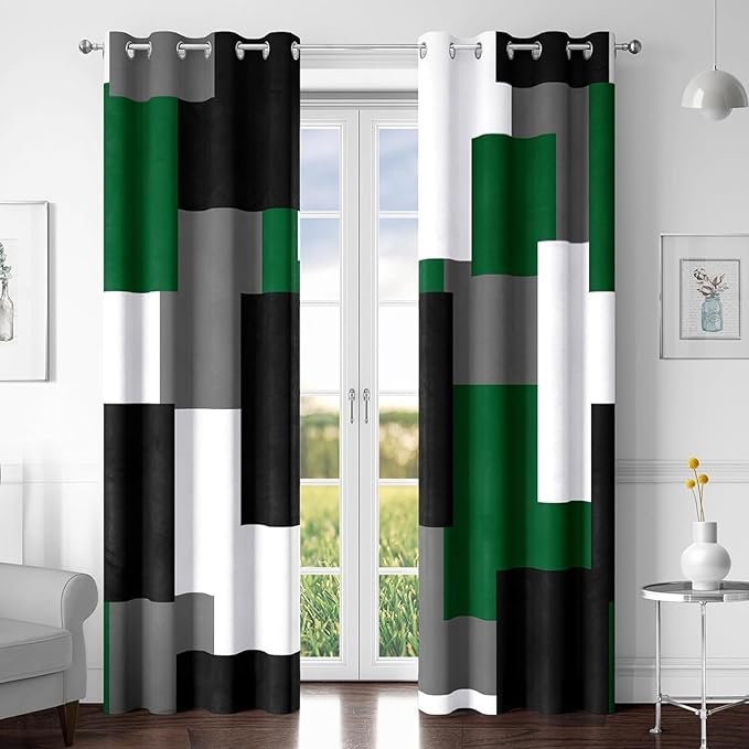 Tyrot Green 100% Blackout Curtains by TyrotHomeDecor