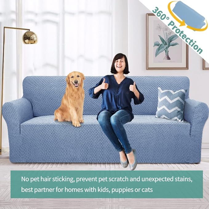 YEMYHOM Couch Cover Latest Jacquard Design High Stretch Extra Large Sofa Covers - Image 2