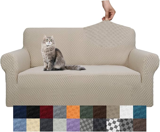 YEMYHOM Couch Cover Latest Jacquard Design High Stretch Sofa Covers by YEMYHOM