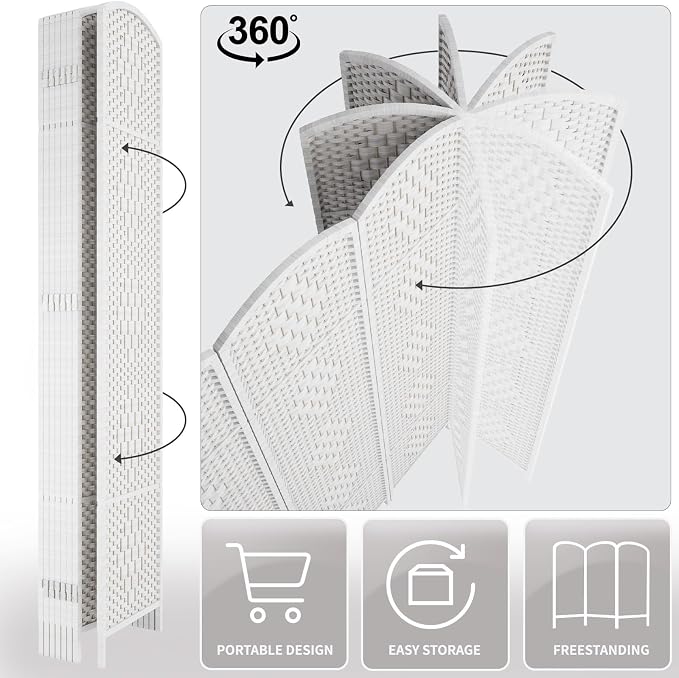 Rose Home Fashion 6 ft Tall Room Divider, Room Dividers and Folding Privacy - Image 6