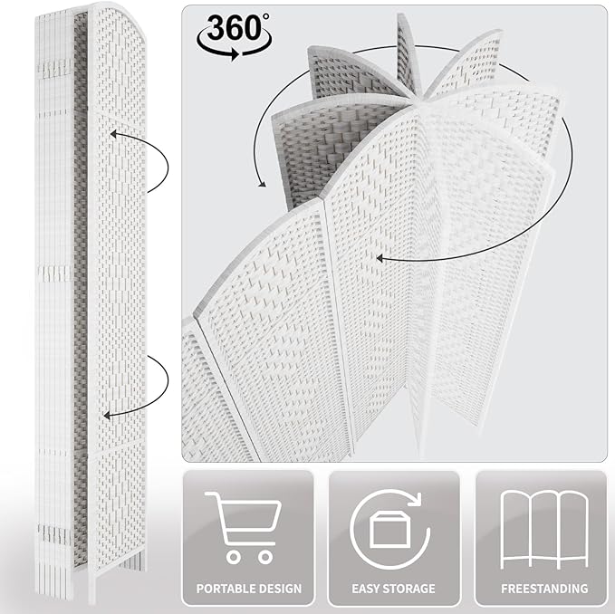 Rose Home Fashion 6 ft Tall Room Divider, Room Dividers and Folding Privacy - Image 6