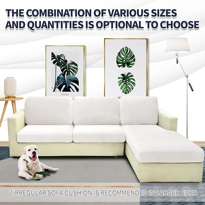 MAXIJIN 1 Piece Velvet Chaise Cover Stretch Sectional Couch Covers - Image 2
