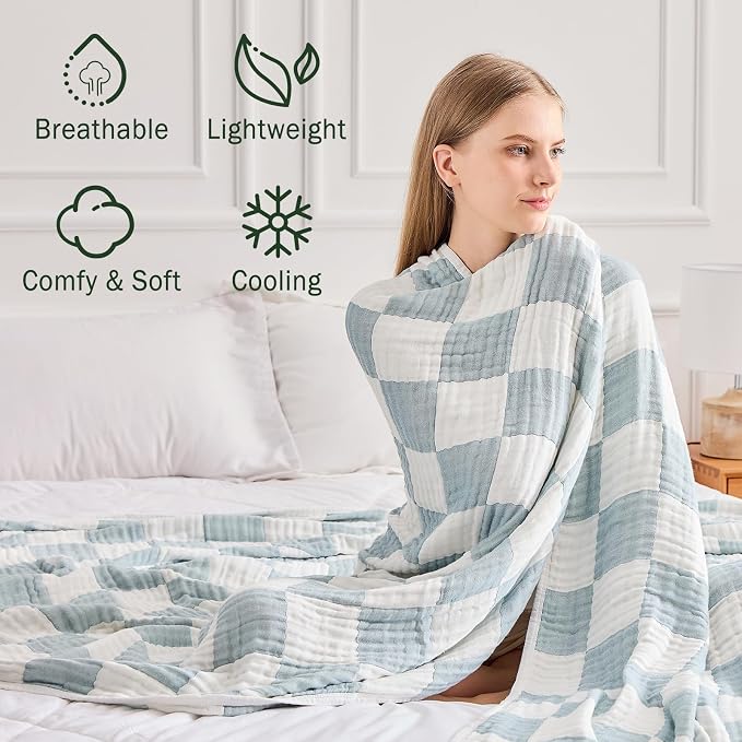 EMME Checkered Throw Blanket Cotton - Image 4