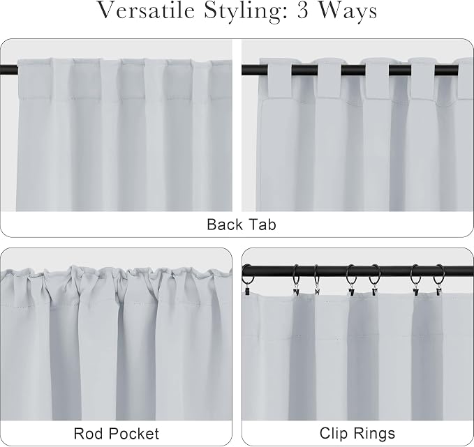 Pony Dance Short Curtains for Bathroom Window, Half Drapes for Kitchen Window - Image 5