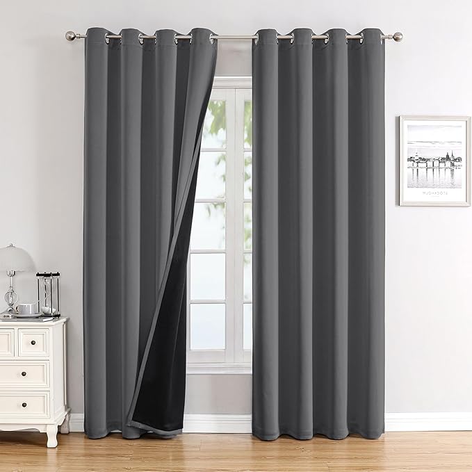 ChrisDowa 100% Blackout Curtains 102 inch Long by ChrisDowa