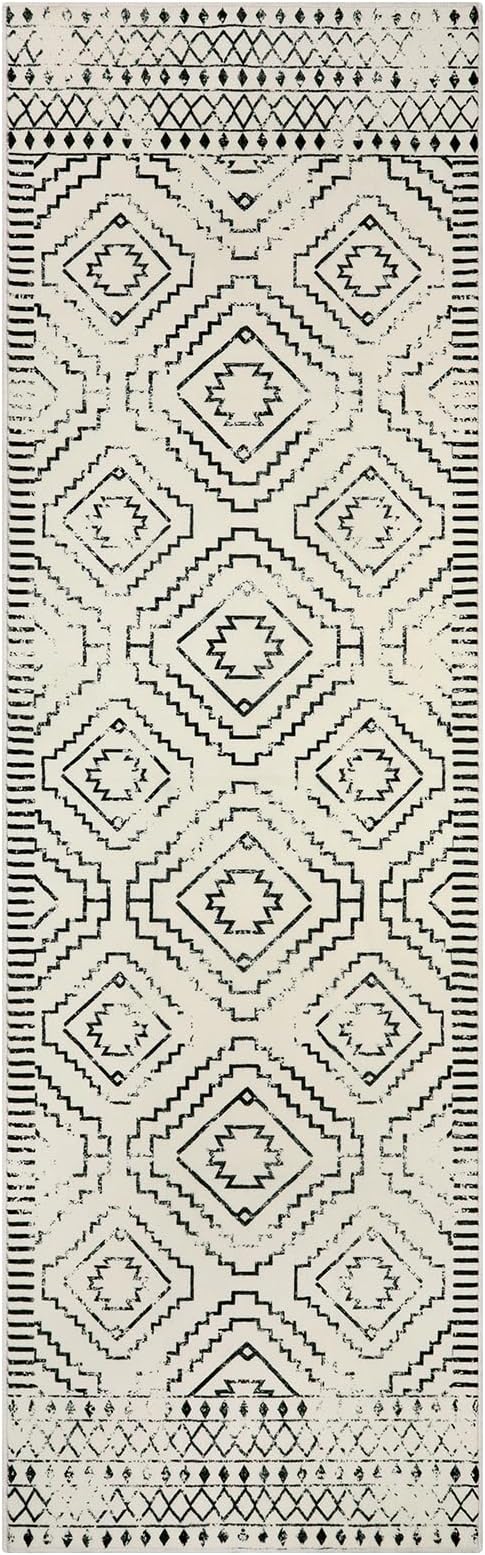 Wonnitar Moroccan Runner Rug, Washable 2'6"x8' Kitchen Runner Rug, Geometric - Image 8