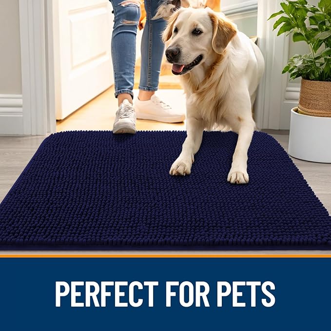 OLANLY Dog Door Mat for Muddy Paws 34x21, Absorbs Moisture and Dirt, Absorbent - Image 6