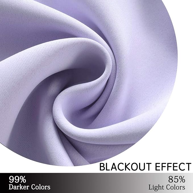 Yakamok Blackout Curtains Room Darkening Thermal Insulated Grommet top Window - Image 6
