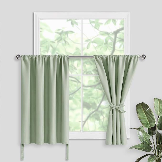 JIUZHEN Short Blackout Curtains by JIUZHEN