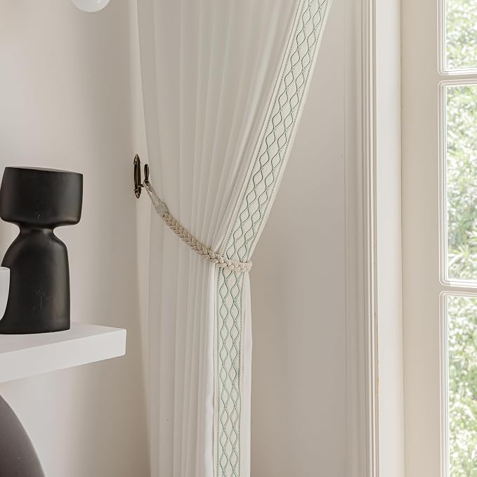 VisionaryHomeDesign White Linen Curtain Panels - Image 5