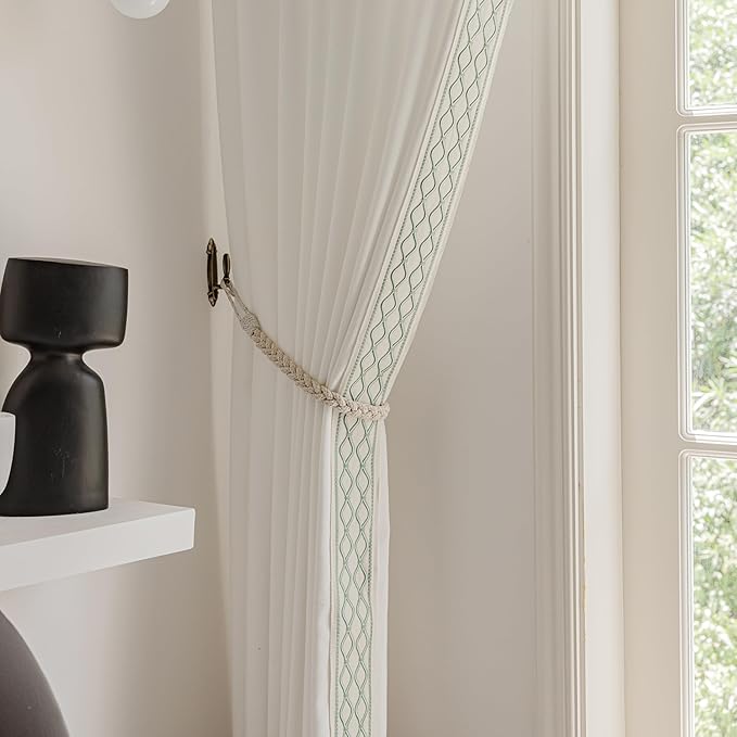 VisionaryHomeDesign White Colour Linen Curtain Panels - Image 5