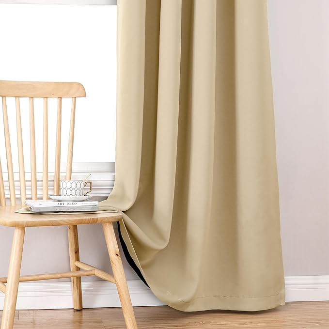ChrisDowa 100% Blackout Curtains 90 inch Long - Image 6