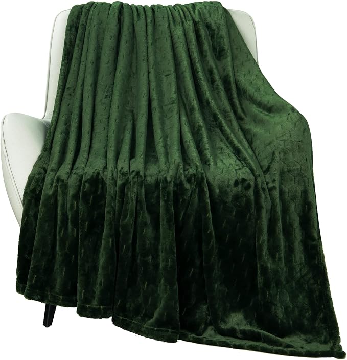 TOONOW Fleece Blanket Textured Fuzzy Plush Throw Blanket Twin Size 60" x 80" by TOONOW
