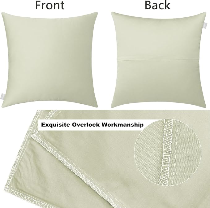 Thmyo 4-Pack 100% Cotton Comfortable Solid Decorative Throw Pillow Case Square - Image 7