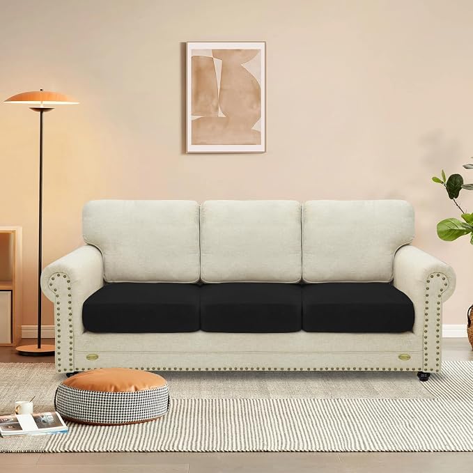 MAXIJIN Velvet Stretch Seat Cushion Covers Couch Cushion Cover - Image 2